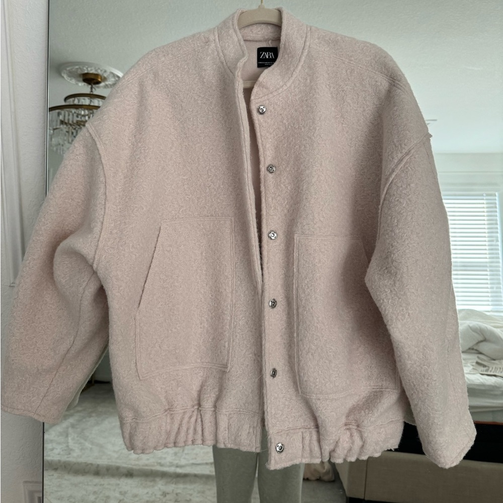 Zara beige bomber that went viral a couple months ago